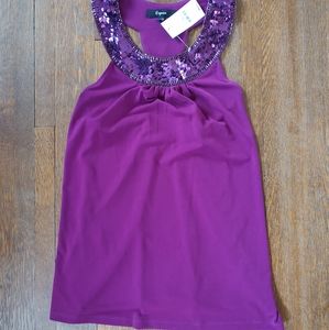 Express sequin party tank NWT